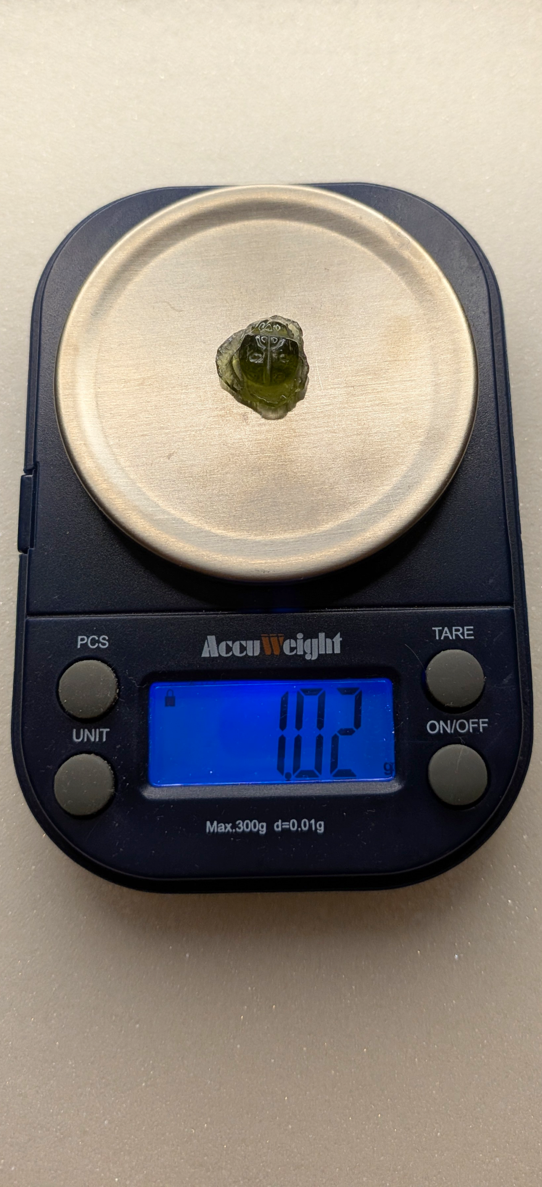 Moldavite Art-Glyptic - Ladybug #79 - 1.02g