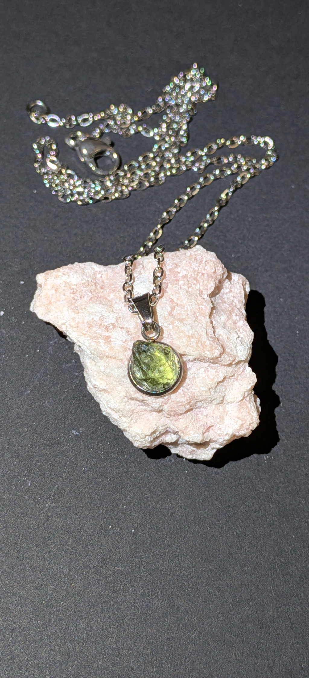 Moldavite Hand-Made Pendant #1 - 0.45g