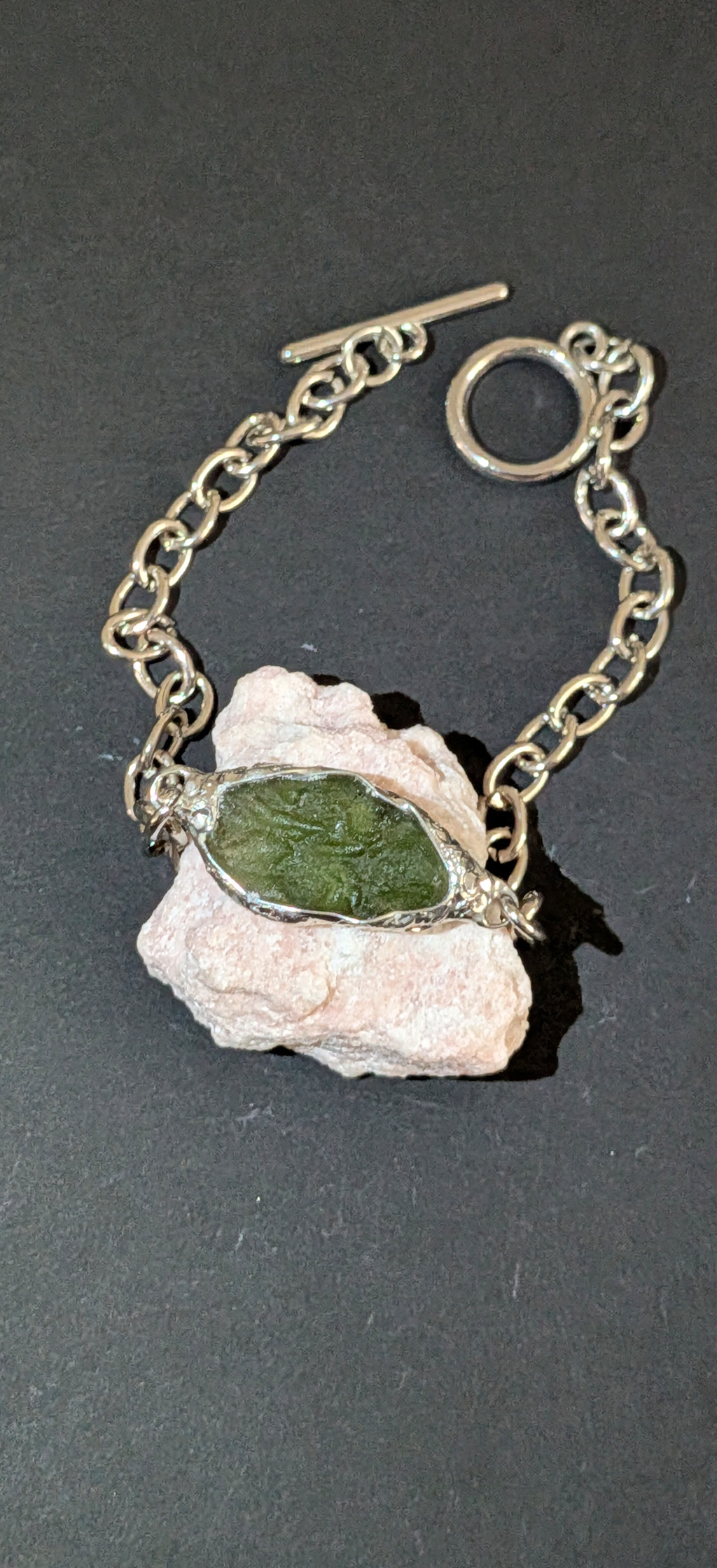 Moldavite XL Bracelet, Borovany 1,9g #47