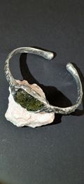 Moldavite Cast Bracelet, Chlum #52