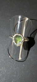 Raw Moldavite Cast Ring - Chlum 0,6g #54