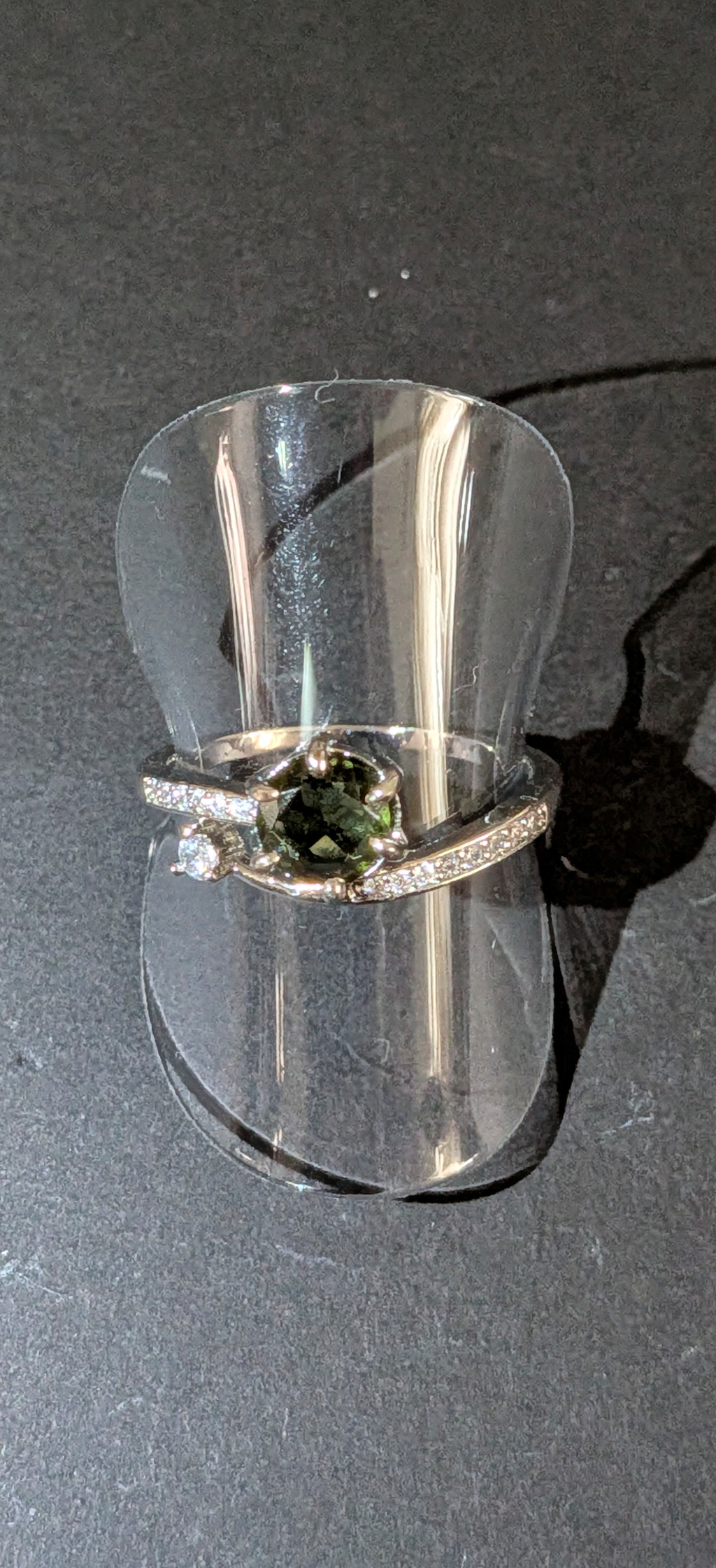 Moldavite Gemstone Ring 0,5ct #55