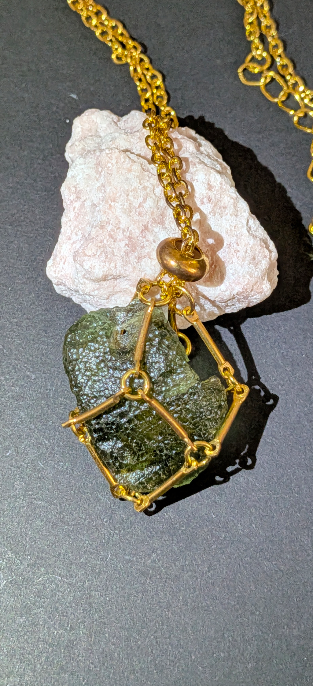 Gold Plated Caged Freeform Pendant - Chlum 4,2g #62