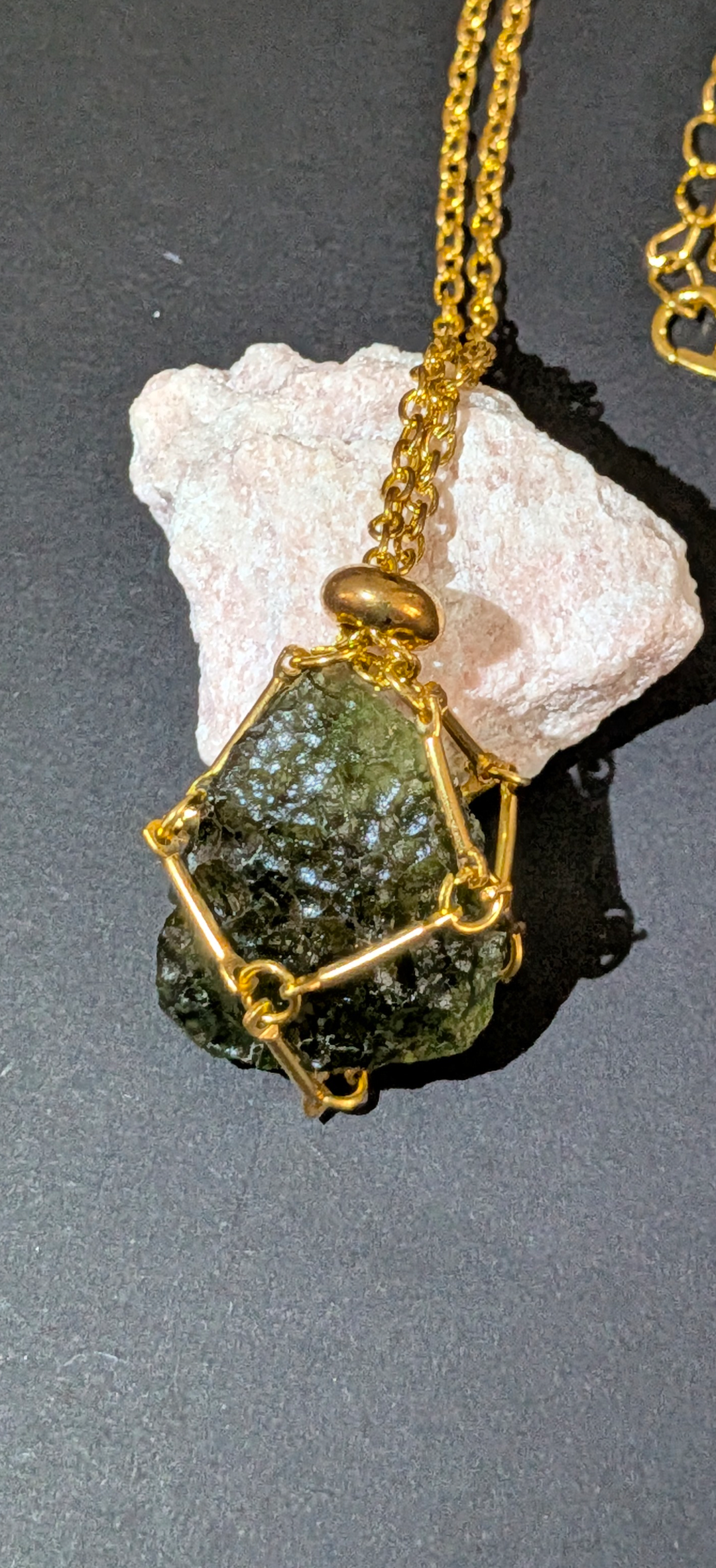 Gold Plated Caged Freeform Pendant - Marouskovo Pole 4,2g #63