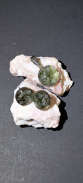 Pendant And Ear-Rings Set With Moldavites #19