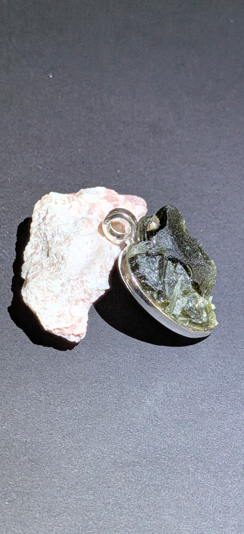 Heart Shaped Pendant With Moldavites #27