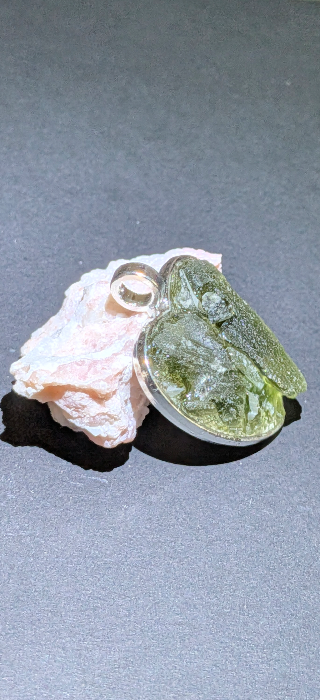 Heart Shaped Pendant With Moldavites #28