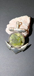 Anchor Pendant With Moldavites #30