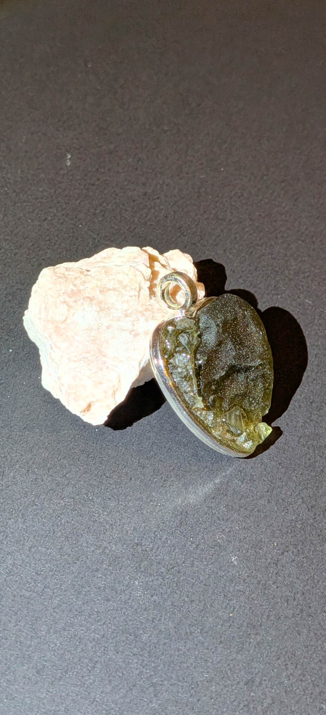 Heart Shaped Pendant With Moldavites #32