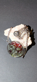Transparent Bracelet With Moldavites And Bohemian Garnets #51