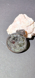 Round Transparent Pendant With Moldavites, Herkimer Diamonds and Bohemian Garnet #63