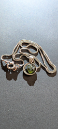 925 Silver Rotating Pendant With Moldavite #74