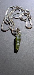 925 Silver Pendant With Moldavite #75