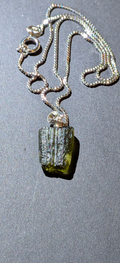 925 Silver Pendant With Moldavite #76