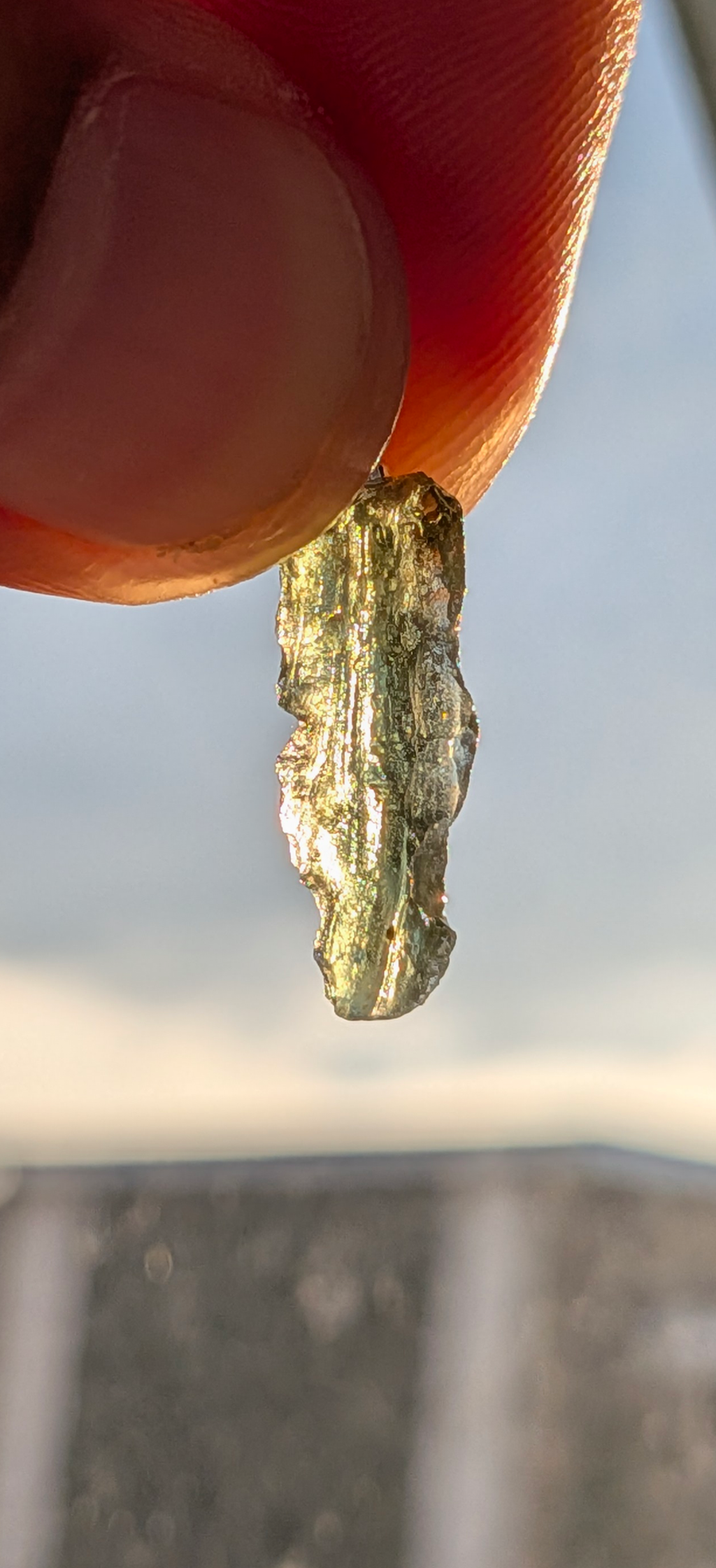 925 Silver Pendant With Moldavite #75