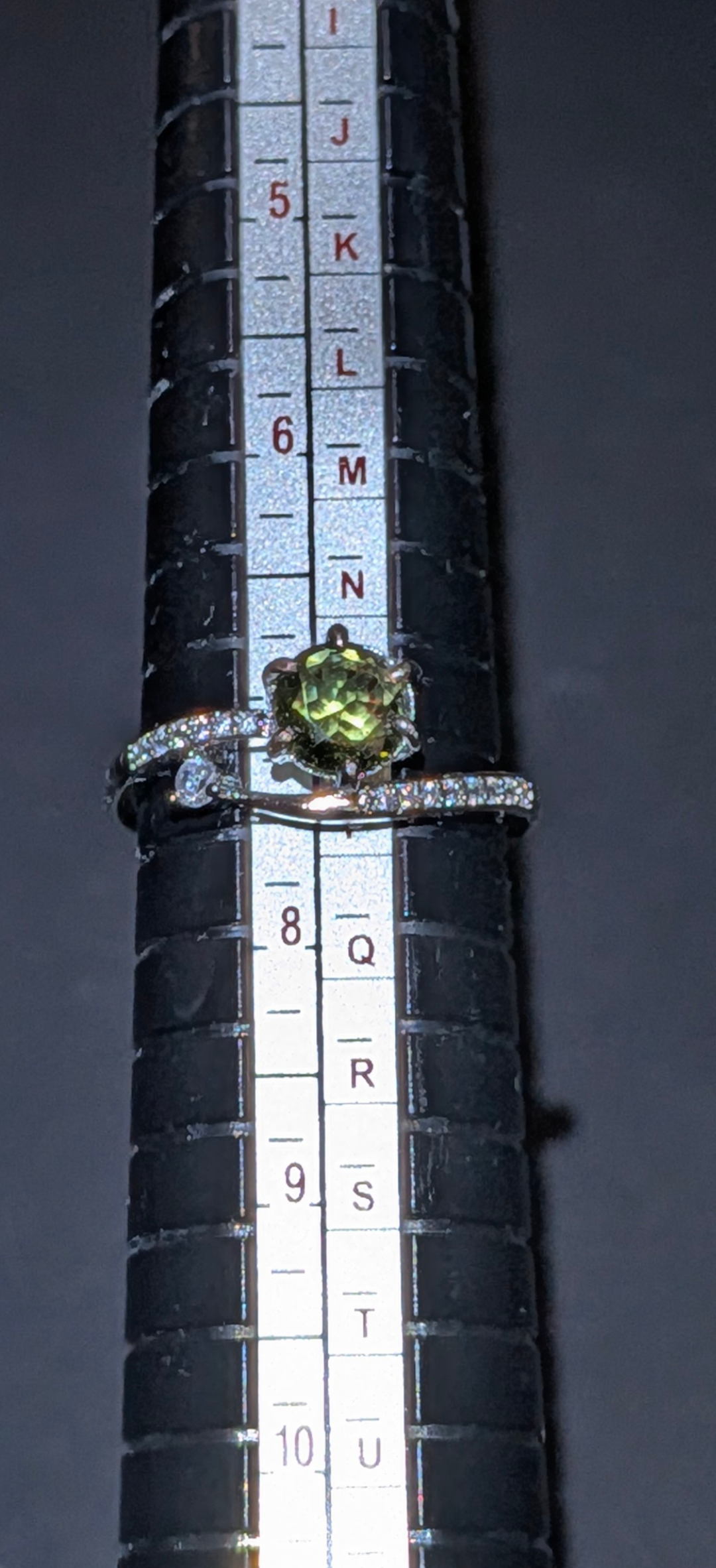 Moldavite Gemstone Ring 0,5ct #55
