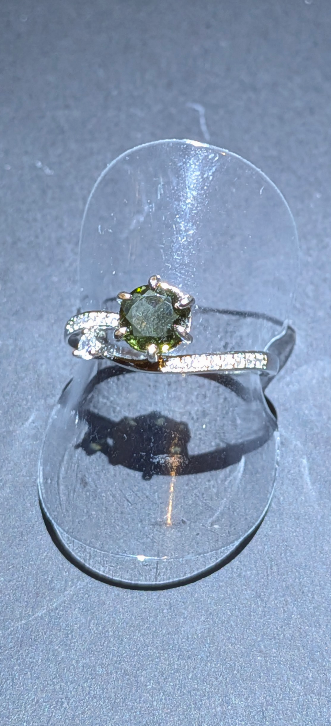 Moldavite Gemstone Ring 0,5ct #55
