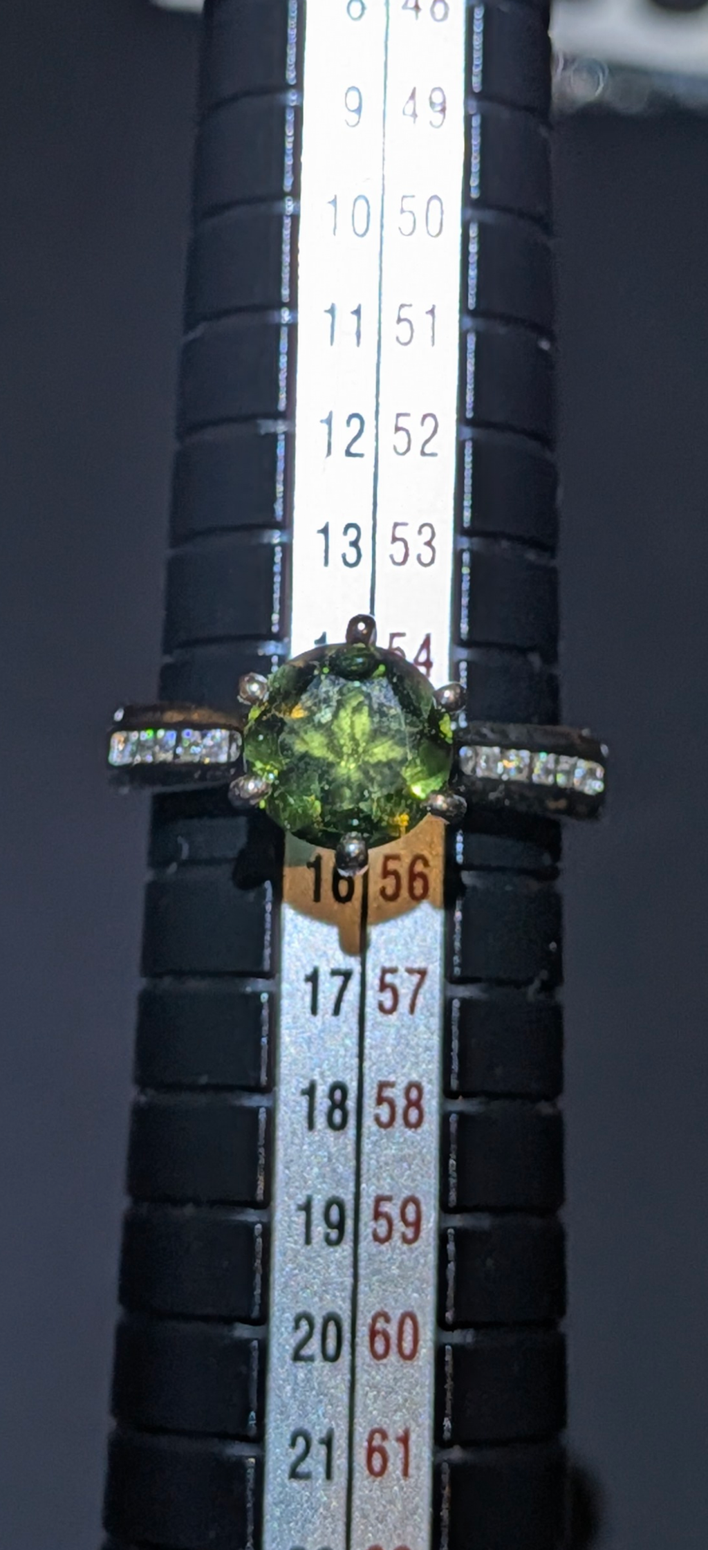 Moldavite Gemstone Ring 1,7ct #59