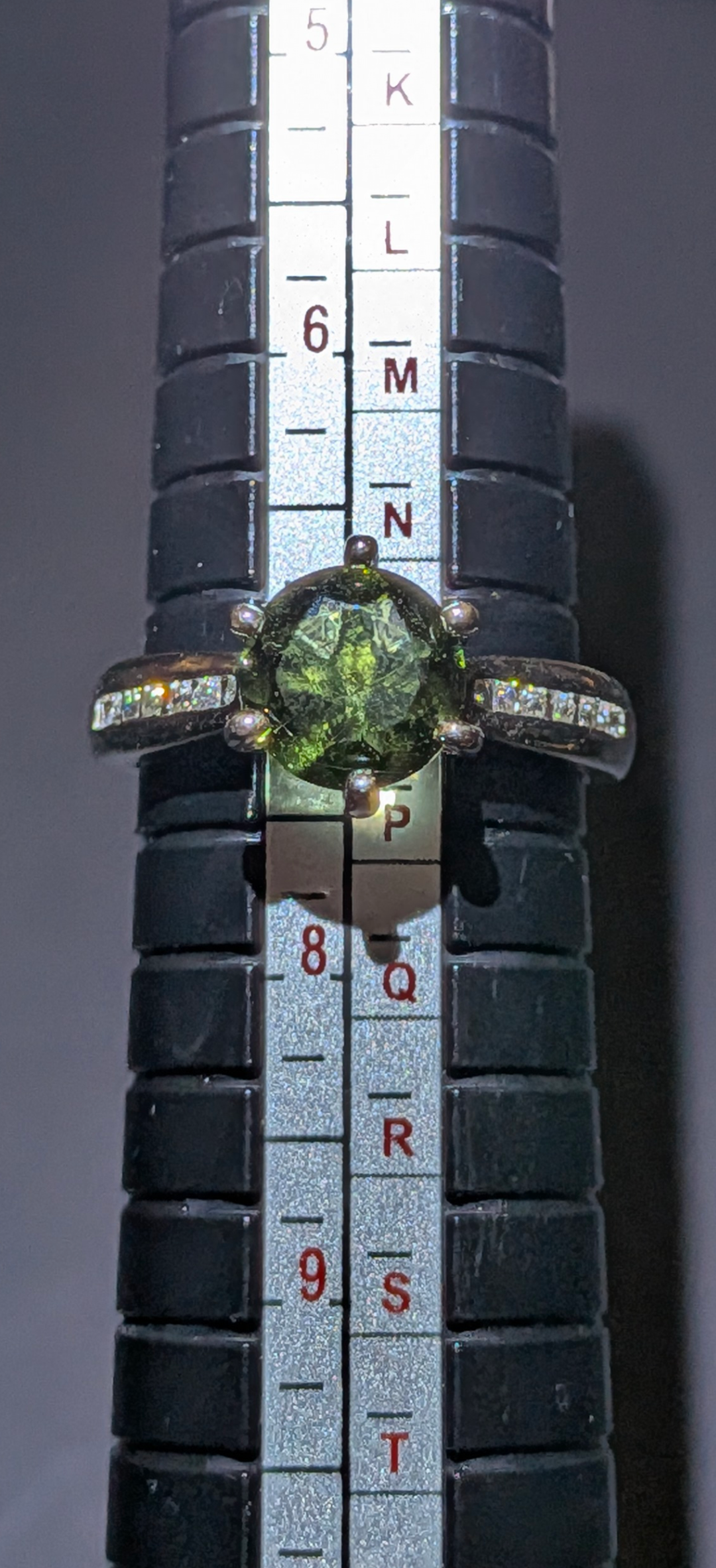 Moldavite Gemstone Ring 1,7ct #59