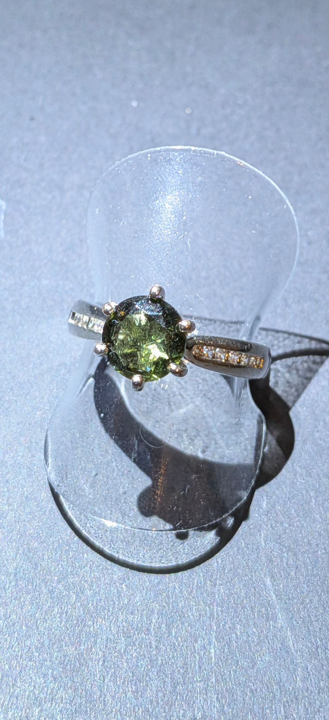 Moldavite Gemstone Ring 1,7ct #59