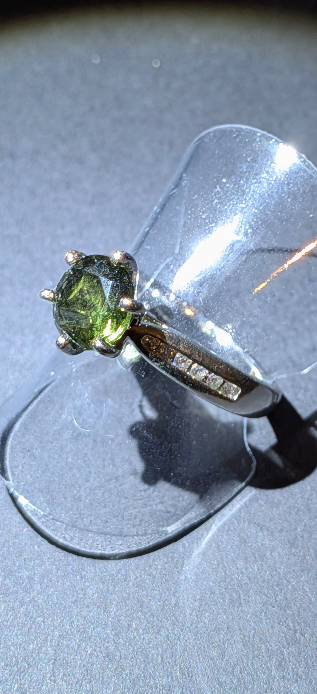 Moldavite Gemstone Ring 1,7ct #59