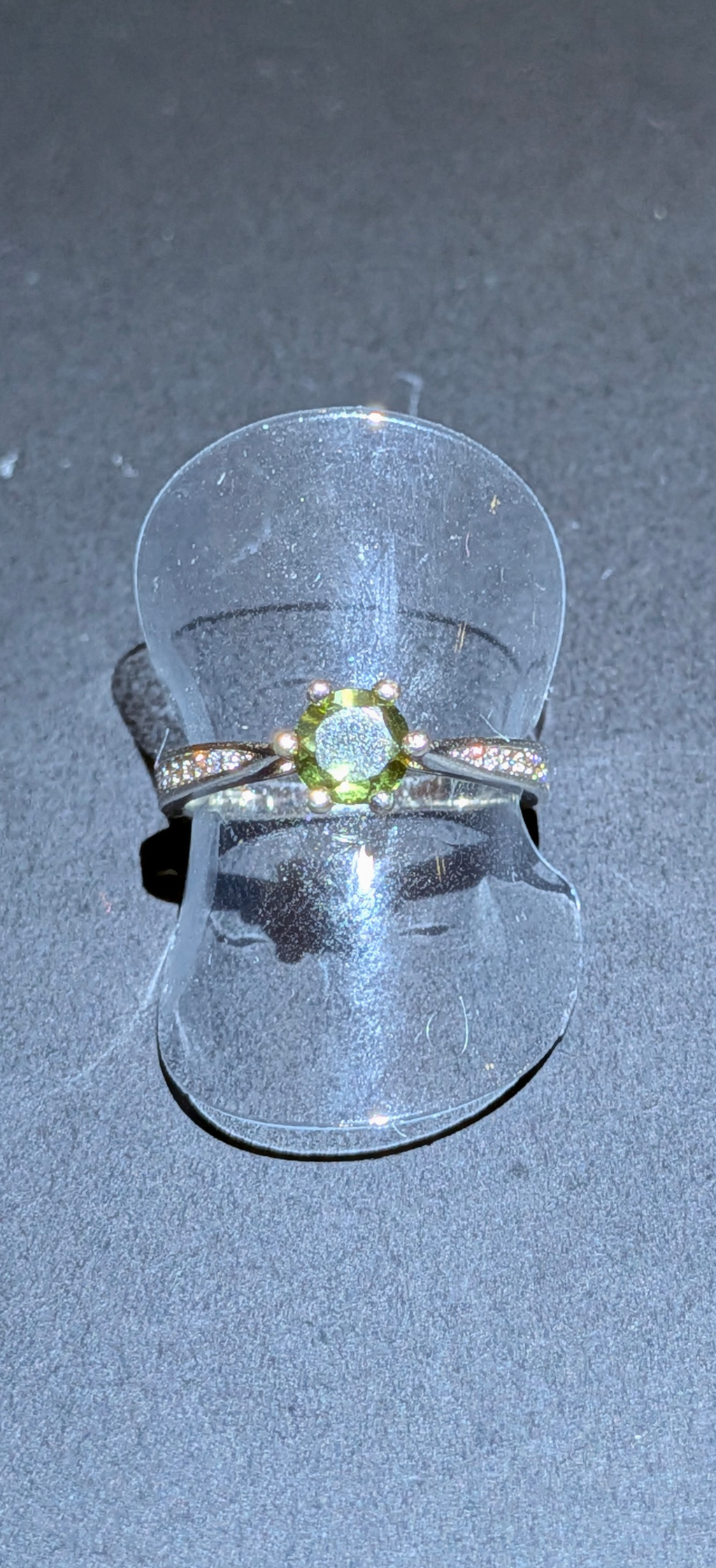 Moldavite Gemstone Ring 0,5ct #56