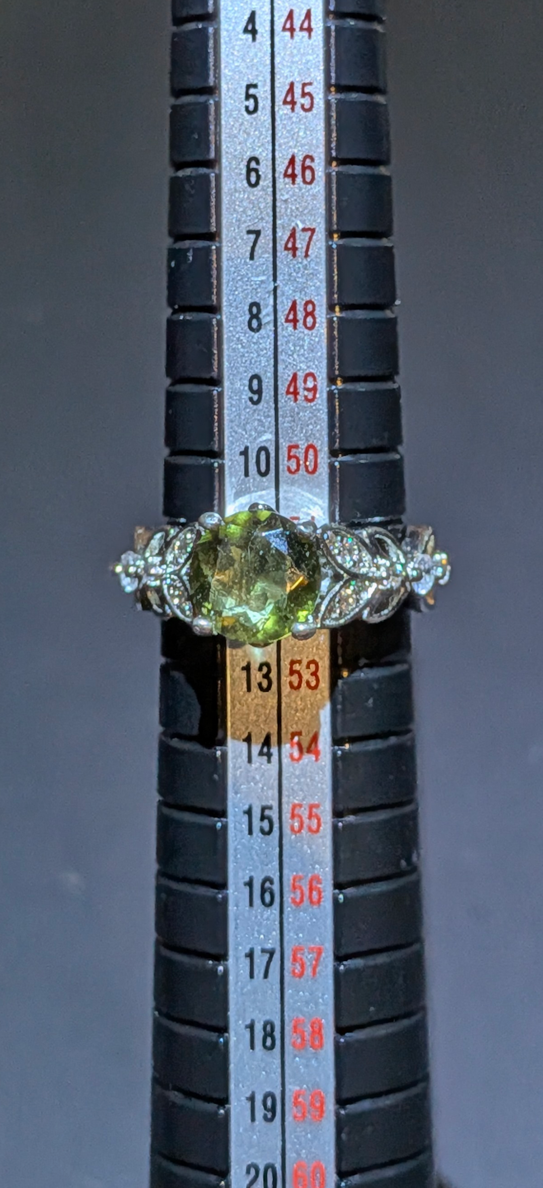 925 Silver Moldavite Gemstone Ring 1,7ct #58