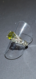 925 Silver Moldavite Gemstone Ring 1,7ct #58