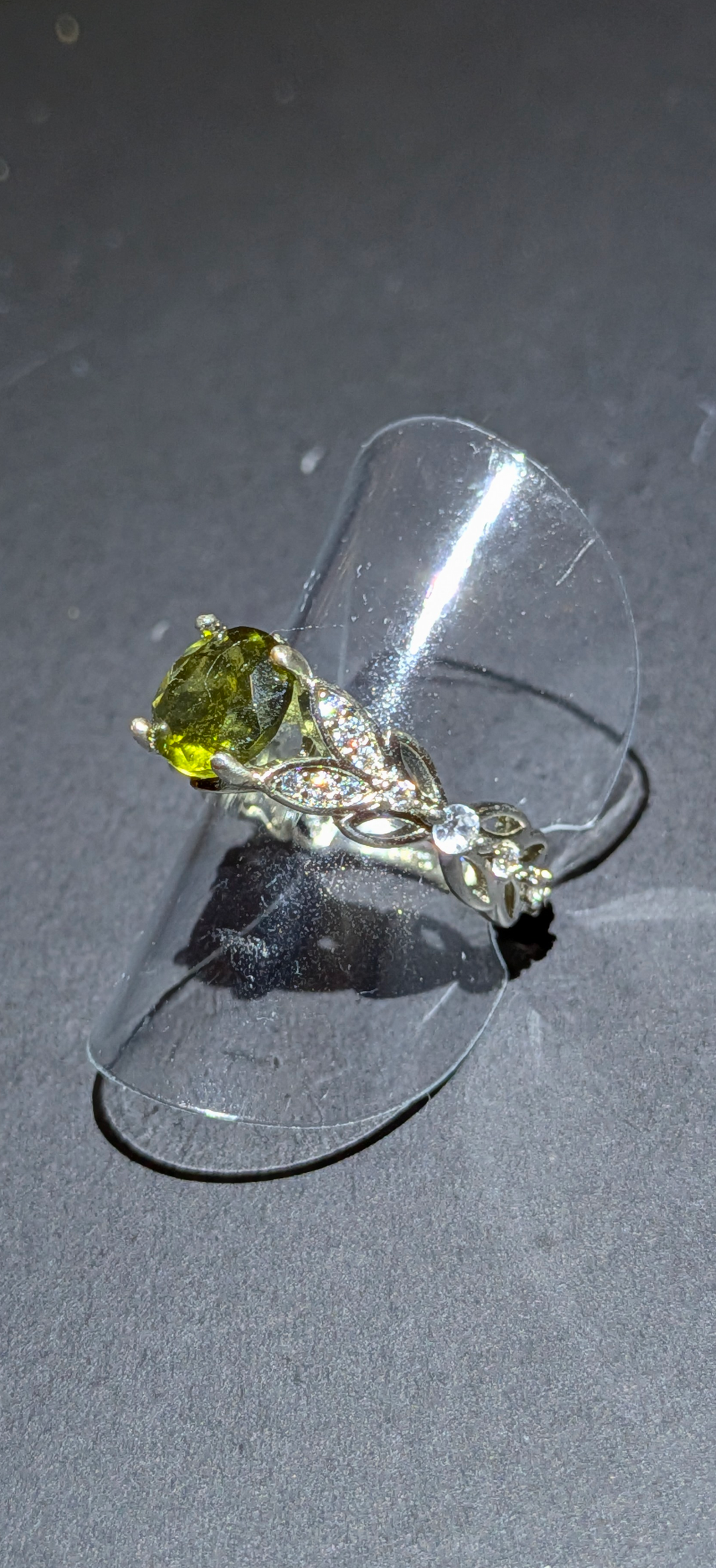 925 Silver Moldavite Gemstone Ring 1,7ct #58