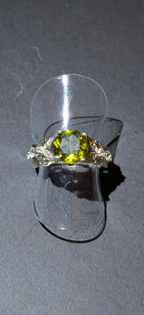 925 Silver Moldavite Gemstone Ring 1,7ct #58